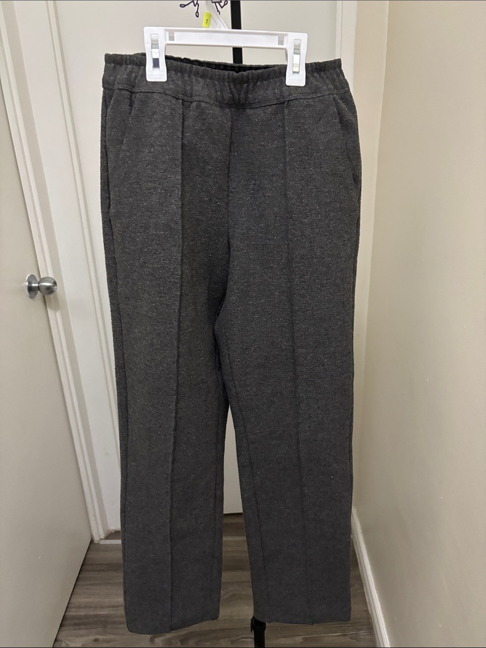Babaton Charcoal Gray Knit Jogger Pants